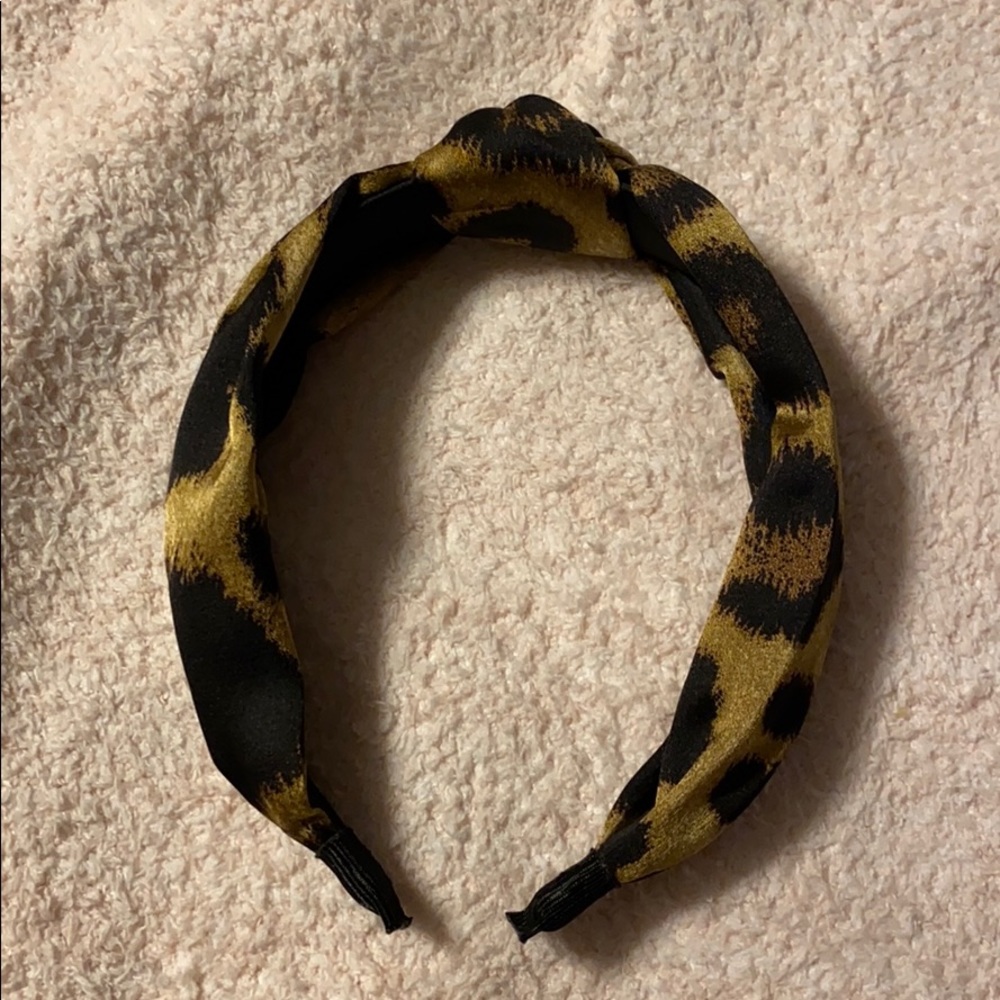 leopard knot headband